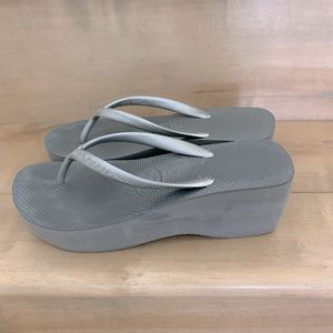 Havaianas, Wedge, Flip flop, Gray.